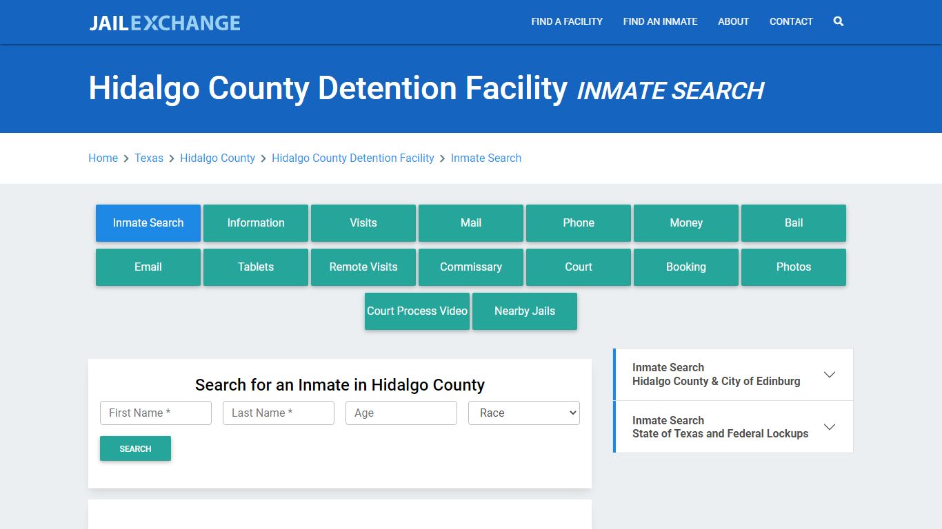 Hidalgo County Detention Facility Inmate Search - Jail Exchange